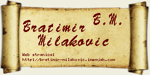 Bratimir Milaković vizit kartica